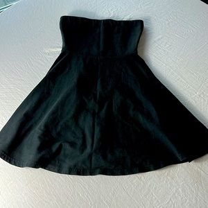 Strapless cotton black pull over dress size Small